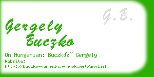 gergely buczko business card
